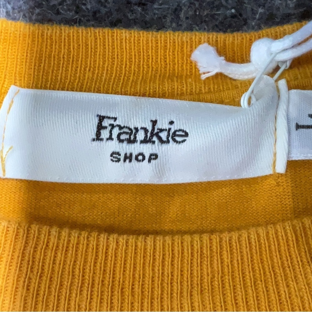 Frankie Shop NEW Golden Yellow Cotton Shirt Dress Large - Picture 3 of 8